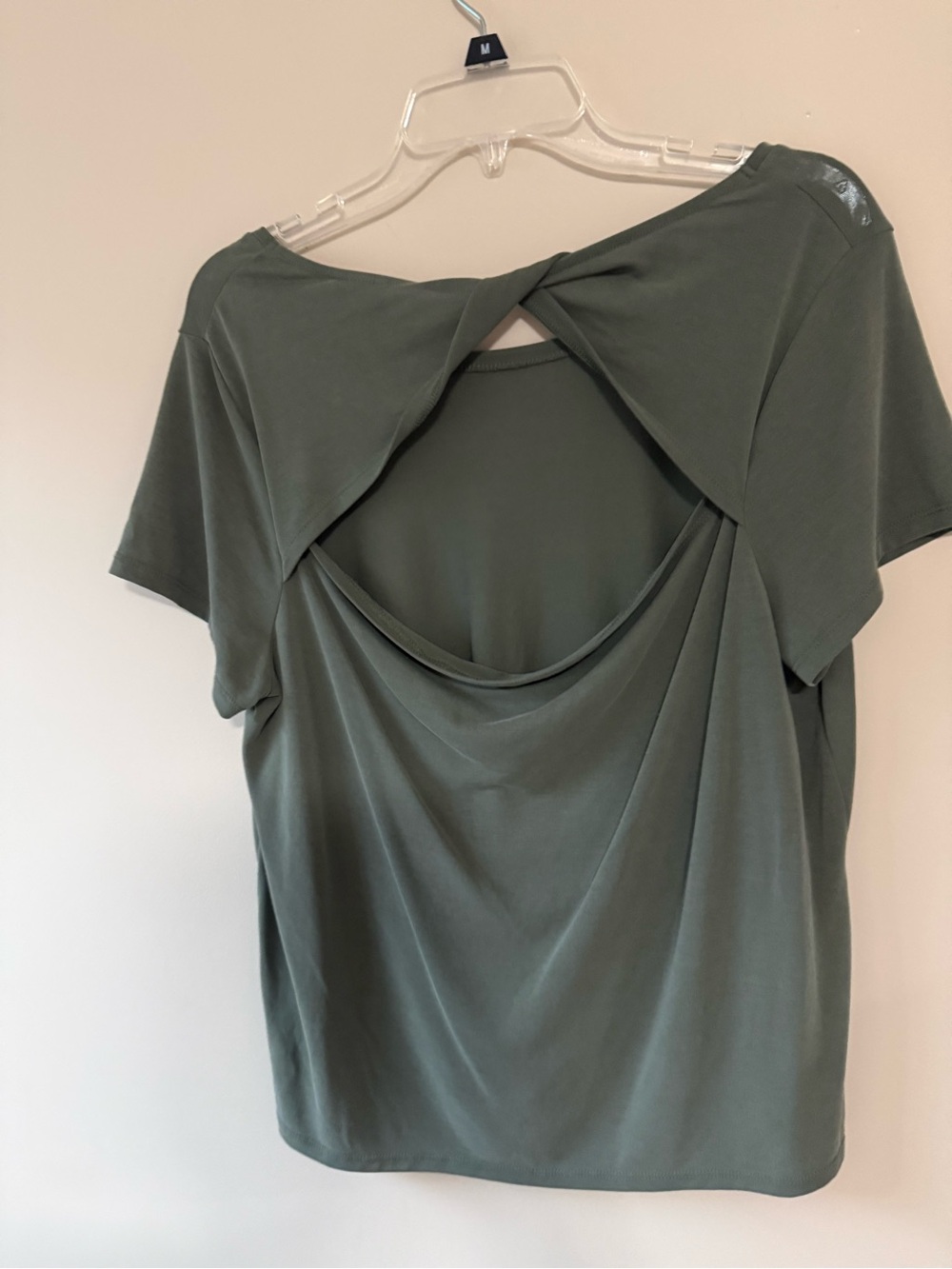 a new day Olive Green Twist-Back Short Sleeve Top